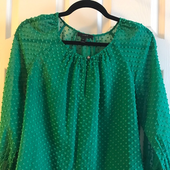 Green J Crew top - Picture 4 of 5